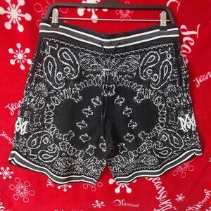 Amiri Bandana Knit Shorts Black